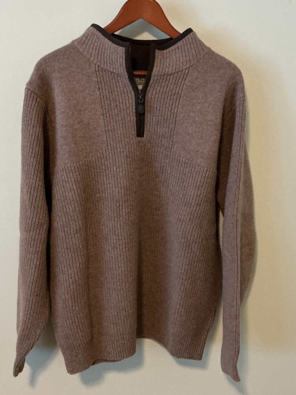 LL Bean Wool 3/4 Zip Sweater